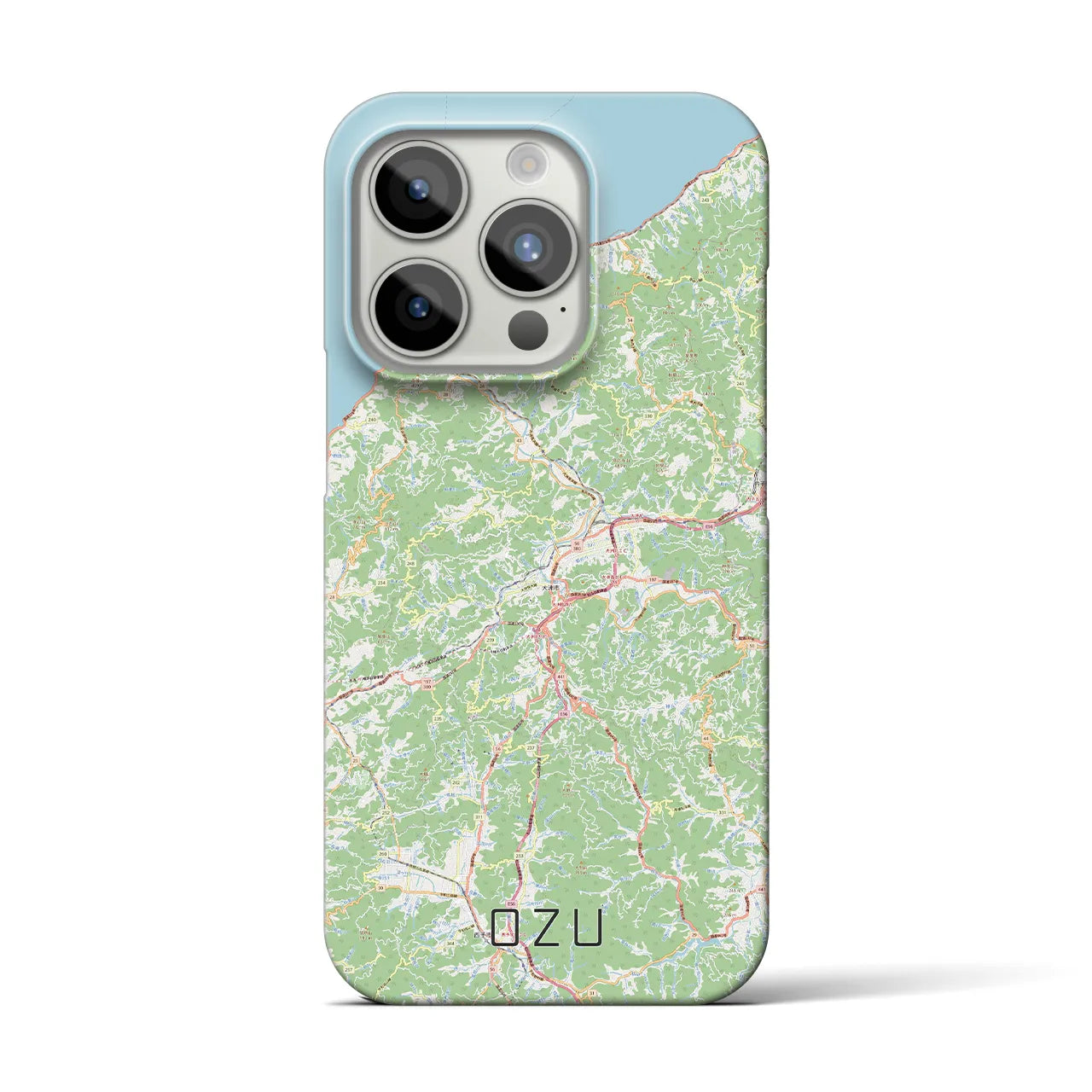 【大洲】地図柄iPhoneケース（バックカバータイプ・ナチュラル）iPhone 15 Pro 用