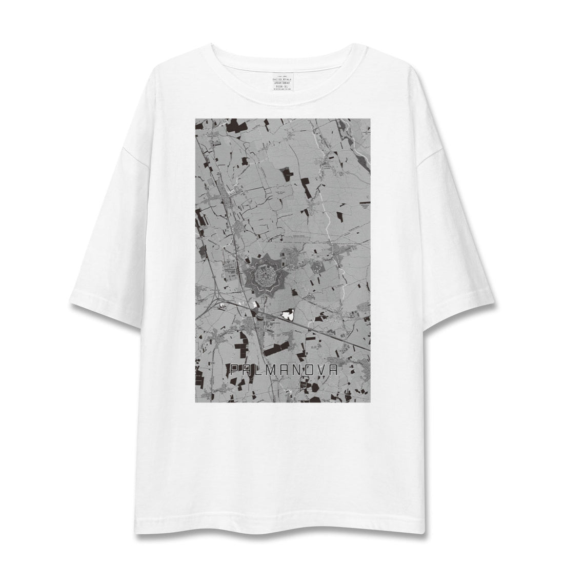 【パルマノーヴァ(イタリア)】地図柄ビッグシルエットTシャツ