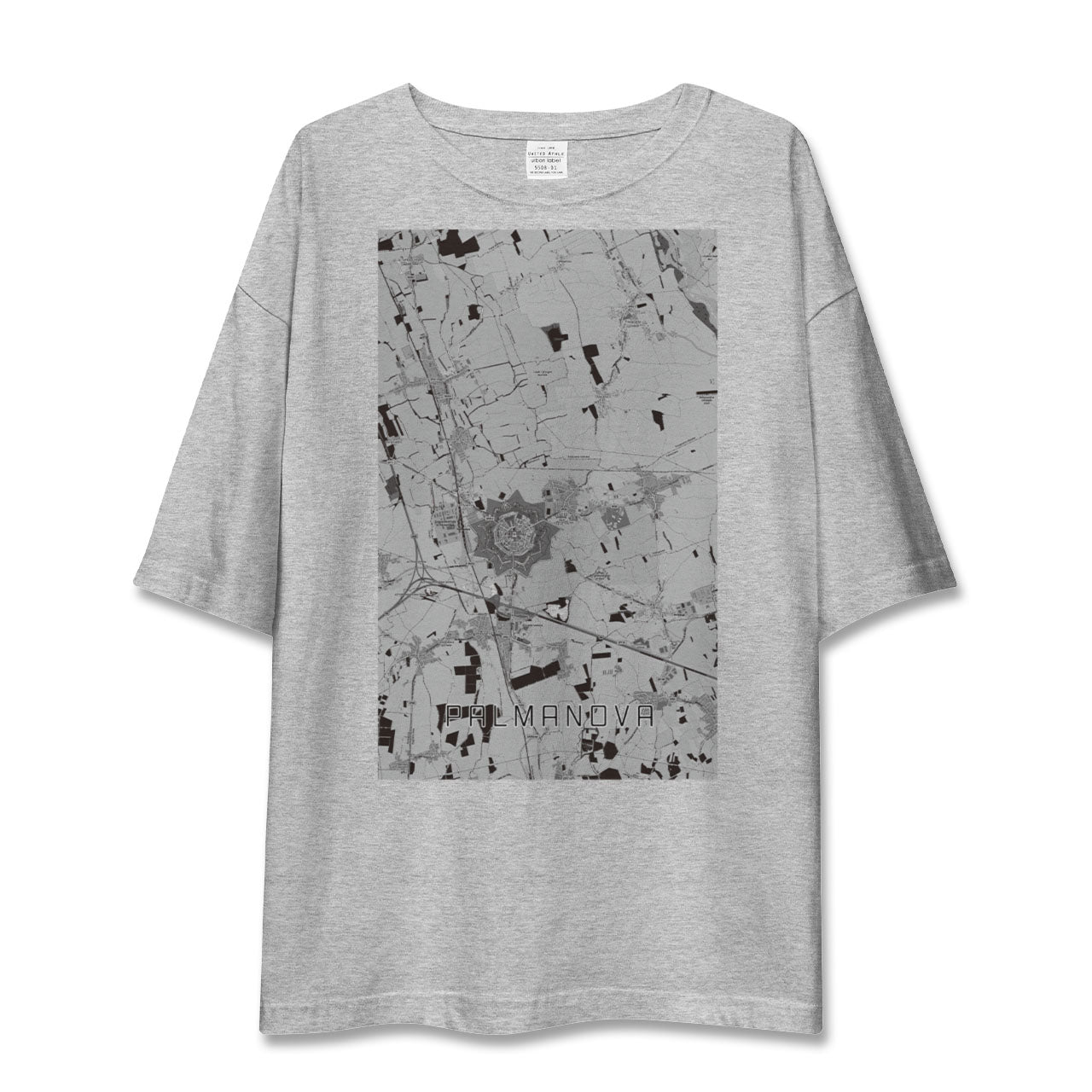【パルマノーヴァ（イタリア）】地図柄ビッグシルエットTシャツ