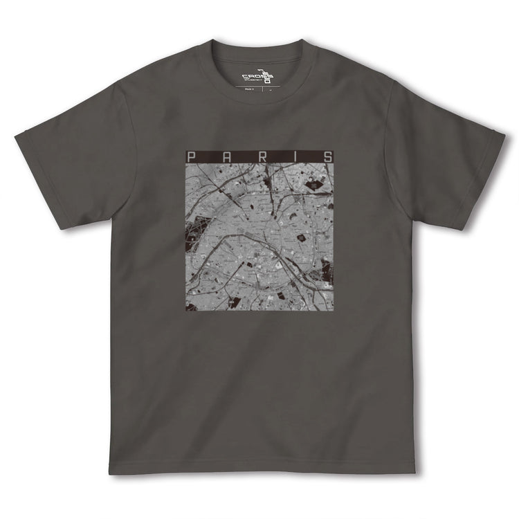 【パリ（フランス）】地図柄ヘビーウェイトTシャツ