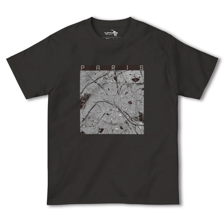 【パリ（フランス）】地図柄ヘビーウェイトTシャツ