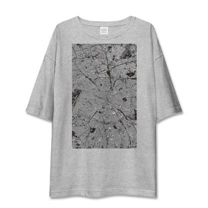 【パリ（フランス）】地図柄ビッグシルエットTシャツ