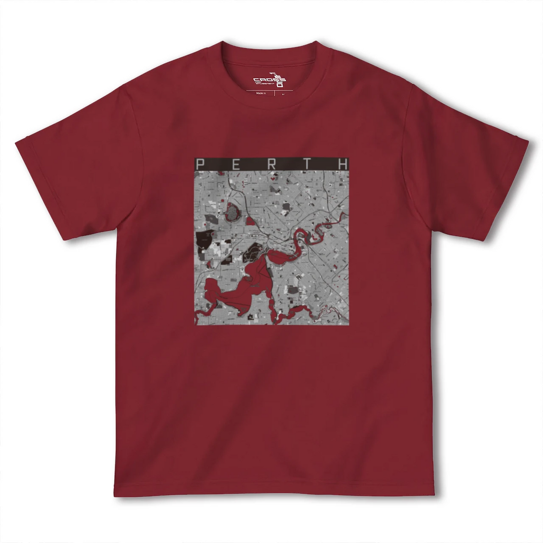 【パース(オーストラリア)】地図柄ヘビーウェイトTシャツ