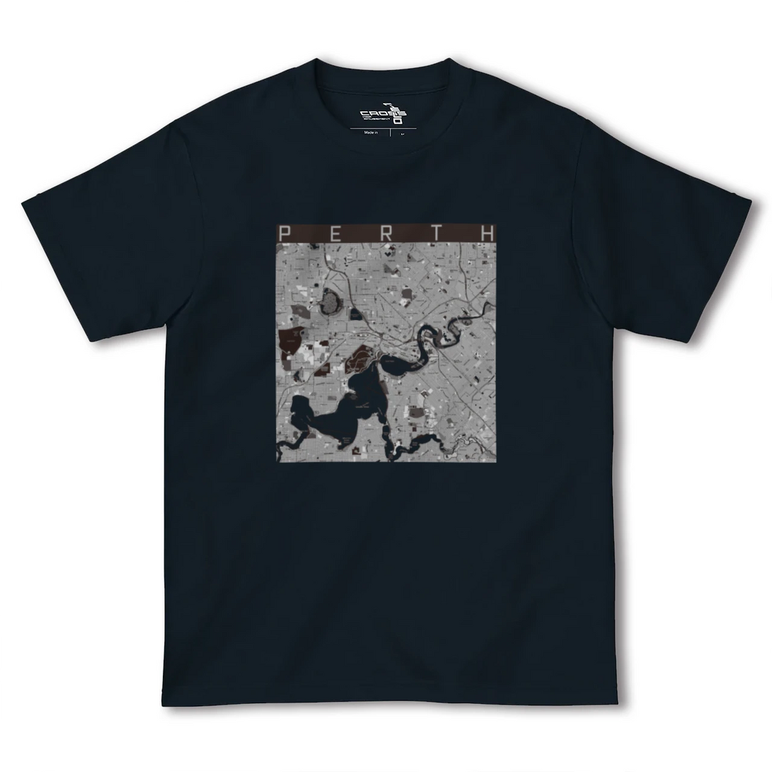 【パース(オーストラリア)】地図柄ヘビーウェイトTシャツ