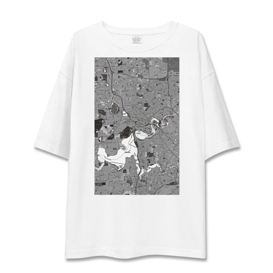 【パース(オーストラリア)】地図柄ビッグシルエットTシャツ