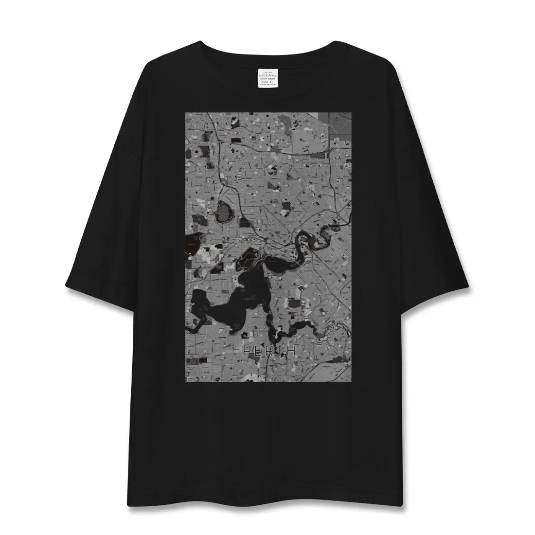 【パース（オーストラリア）】地図柄ビッグシルエットTシャツ