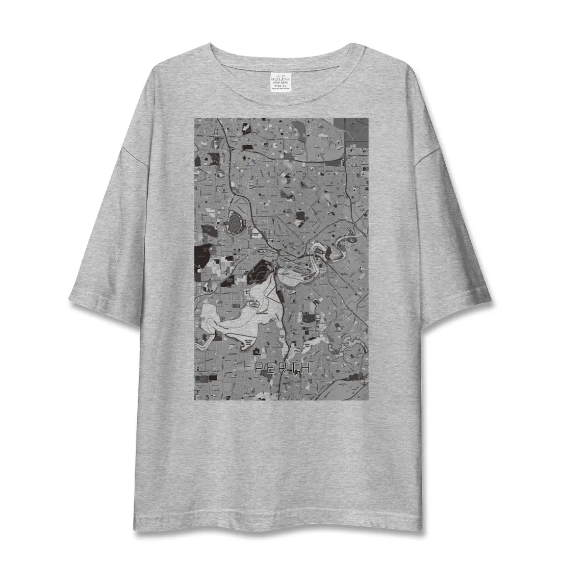 【パース(オーストラリア)】地図柄ビッグシルエットTシャツ