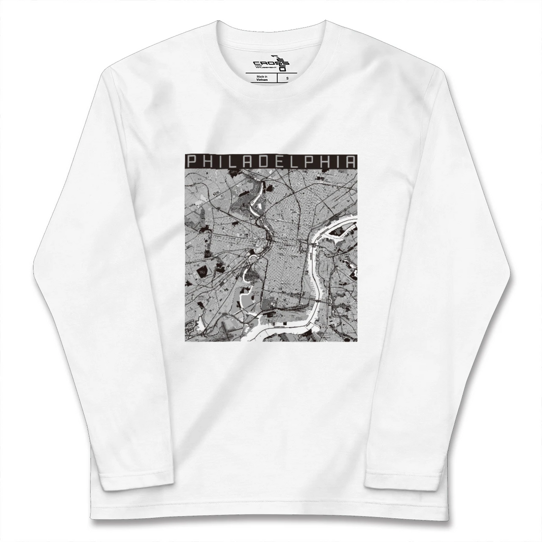 【フィラデルフィア(アメリカ)】地図柄ロングスリーブTシャツ