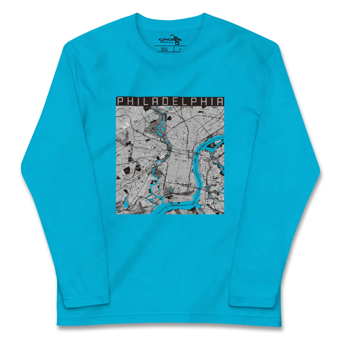 【フィラデルフィア(アメリカ)】地図柄ロングスリーブTシャツ