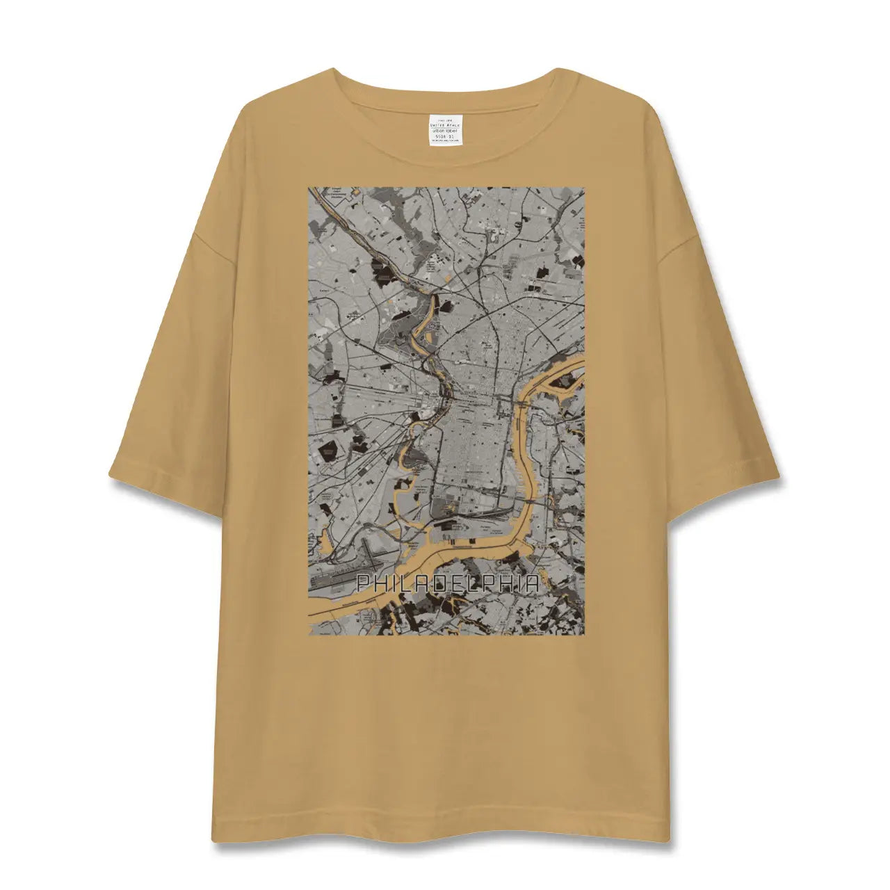 【フィラデルフィア（アメリカ）】地図柄ビッグシルエットTシャツ