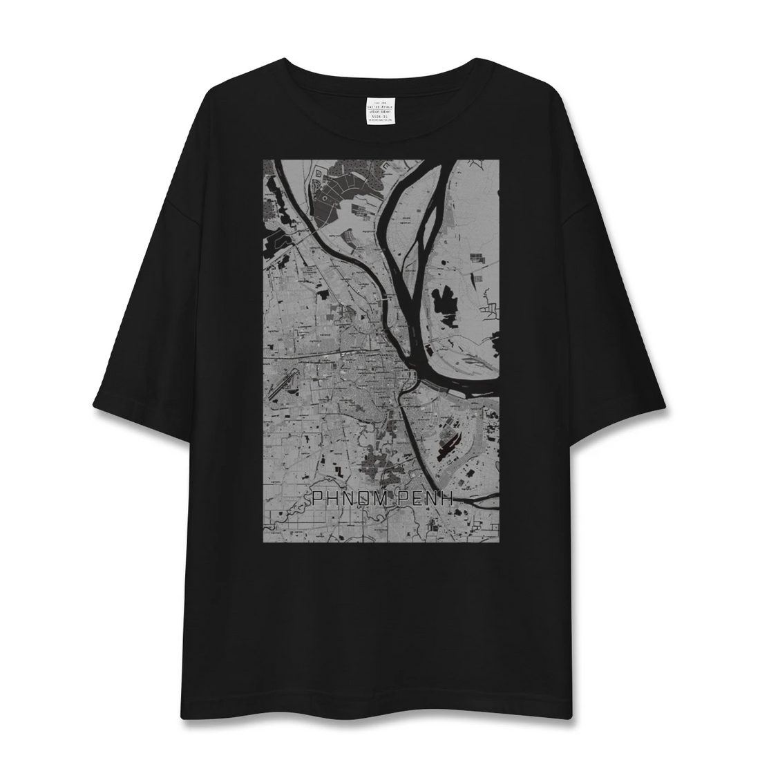 【プノンペン(カンボジア)】地図柄ビッグシルエットTシャツ