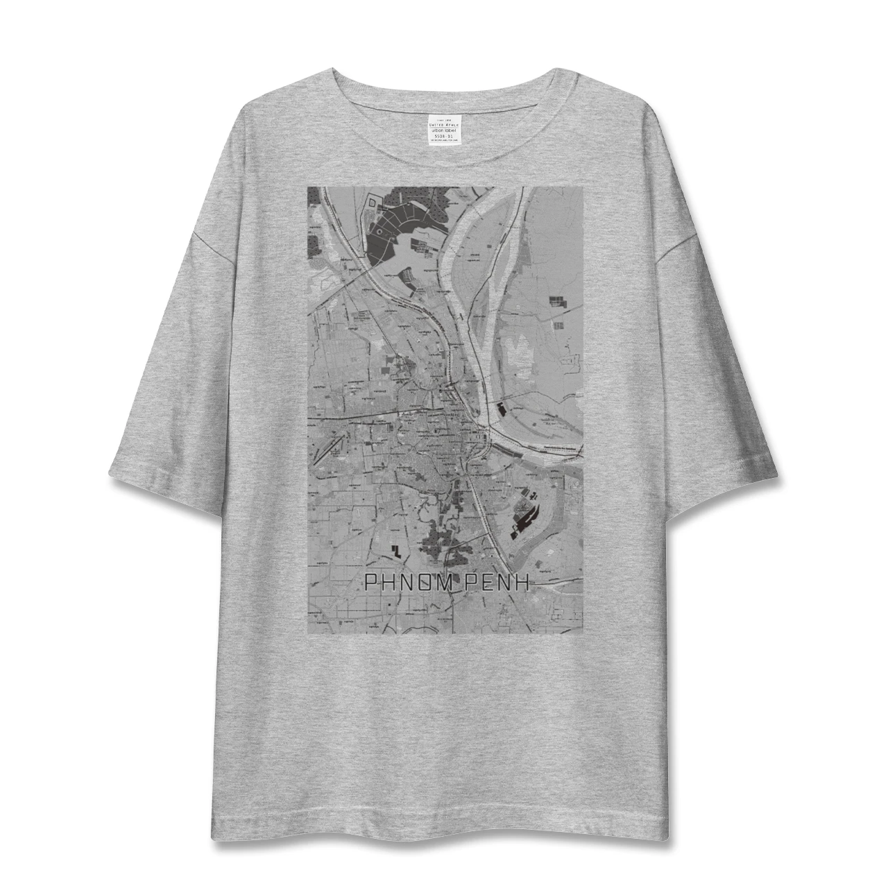 【プノンペン（カンボジア）】地図柄ビッグシルエットTシャツ