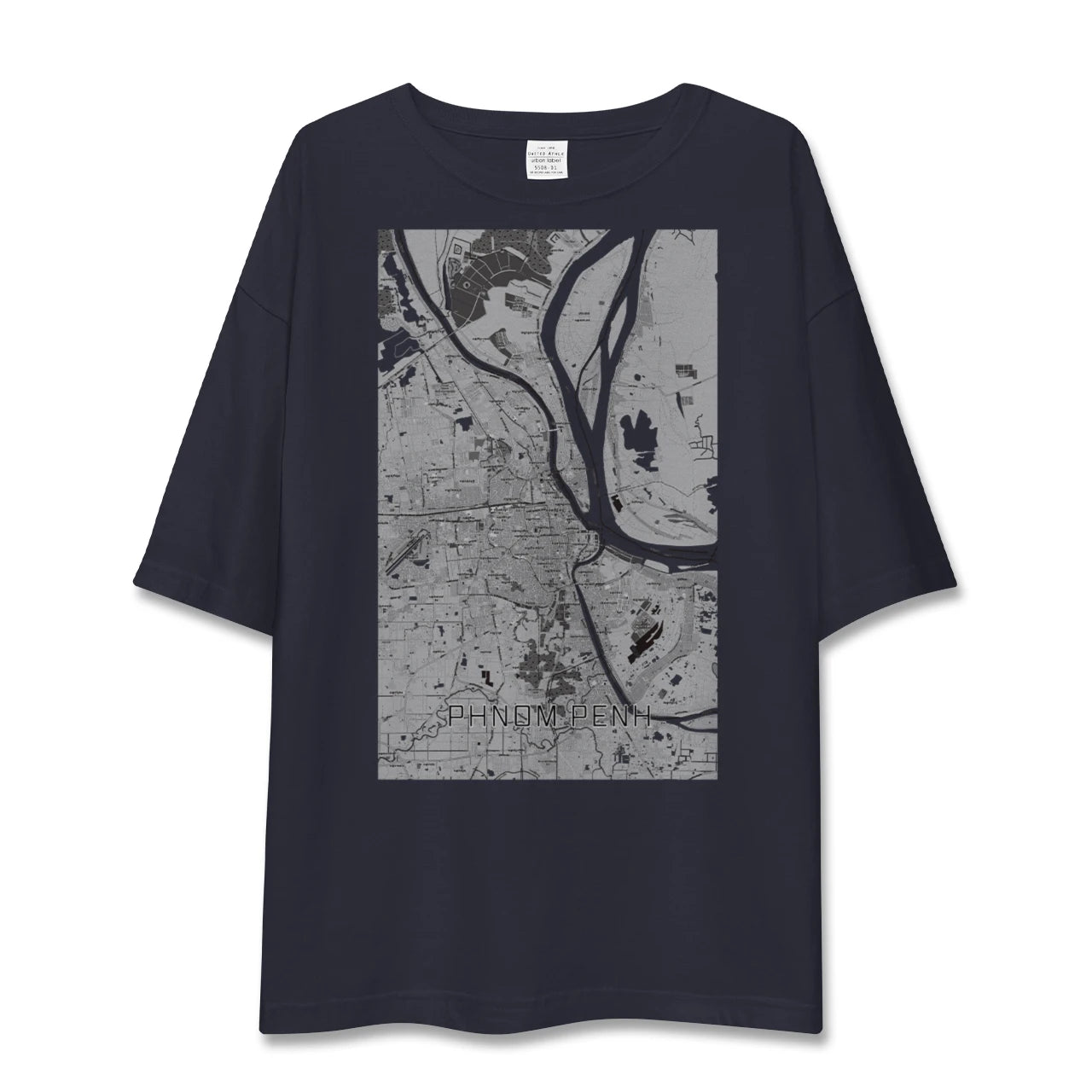 【プノンペン（カンボジア）】地図柄ビッグシルエットTシャツ