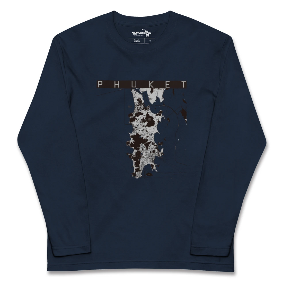 【プーケット(タイ)】地図柄ロングスリーブTシャツ