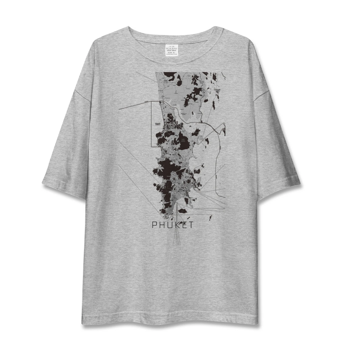 【プーケット(タイ)】地図柄ビッグシルエットTシャツ