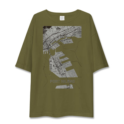 【ポートアイランド（兵庫県）】地図柄ビッグシルエットTシャツ