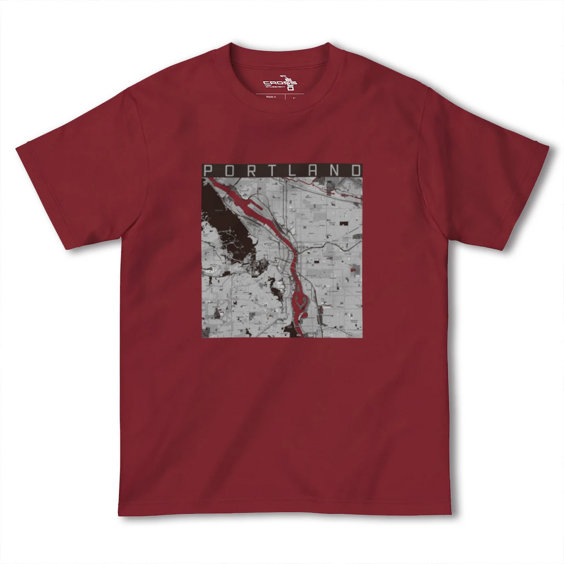 【ポートランド(アメリカ)】地図柄ヘビーウェイトTシャツ