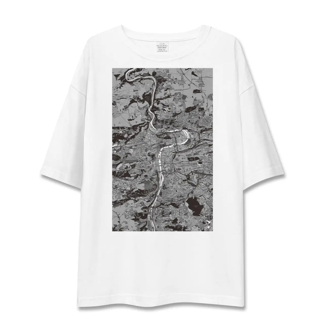 【プラハ(チェコ)】地図柄ビッグシルエットTシャツ