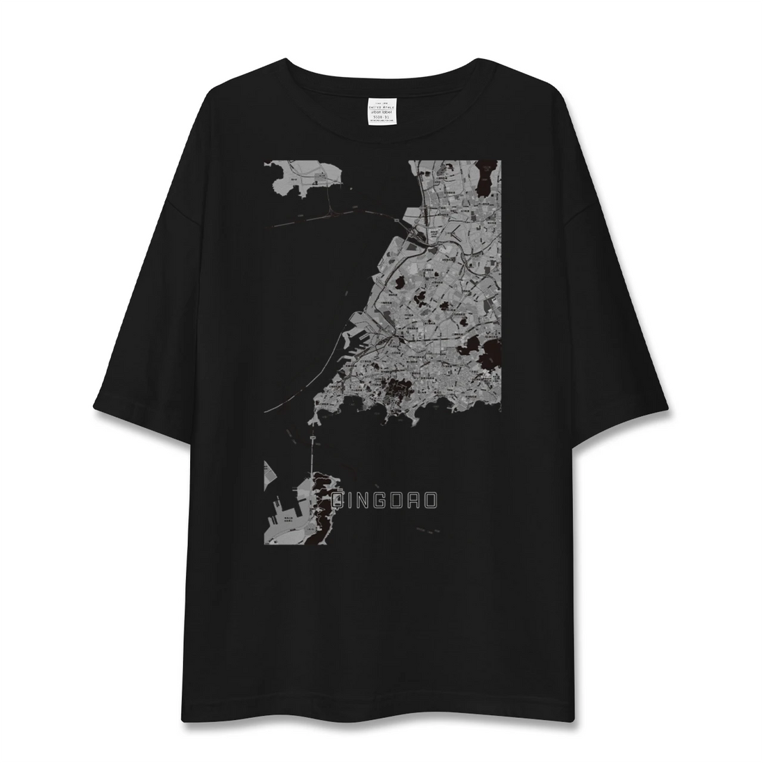 【青島(中国)】地図柄ビッグシルエットTシャツ
