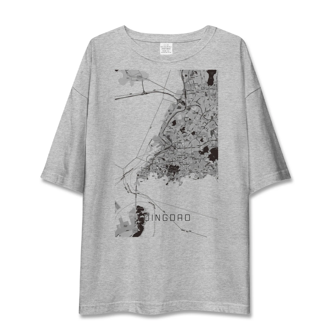 【青島(中国)】地図柄ビッグシルエットTシャツ