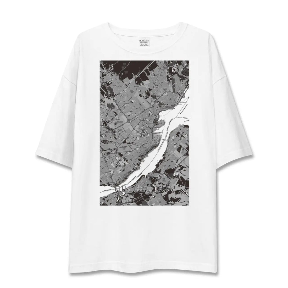 【ケベック・シティー（カナダ）】地図柄ビッグシルエットTシャツ