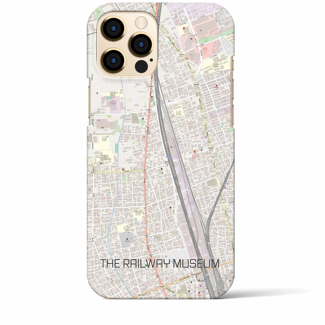 【鉄道博物館】地図柄iPhoneケース（バックカバータイプ・ナチュラル）iPhone 12 Pro Max 用