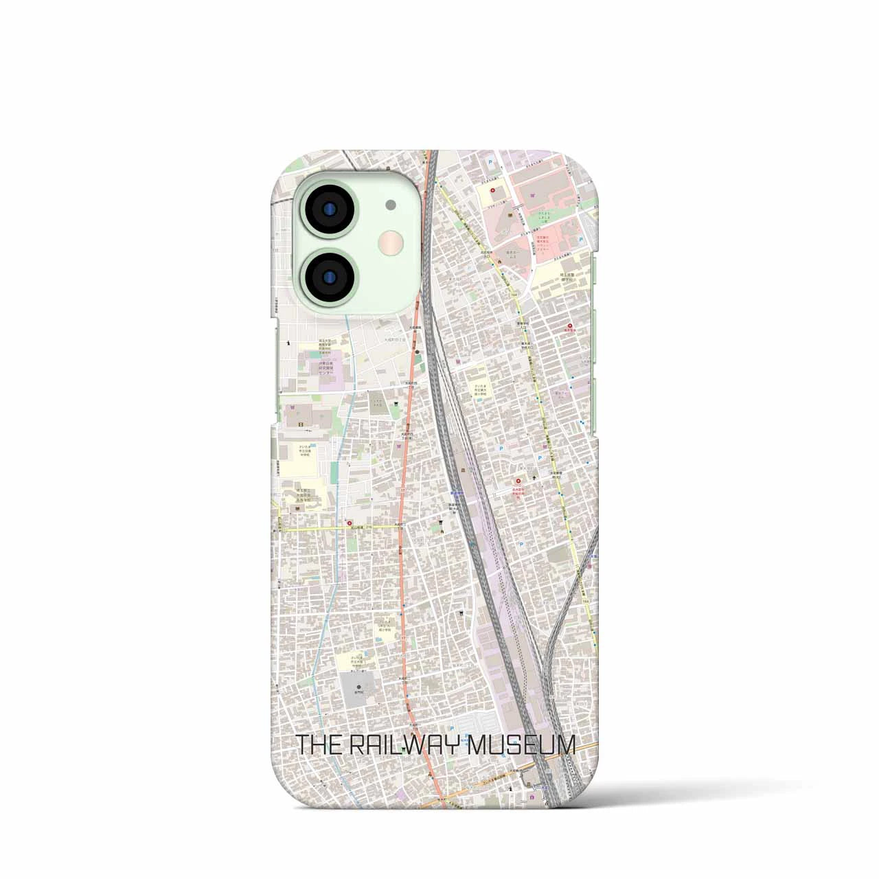 【鉄道博物館】地図柄iPhoneケース（バックカバータイプ・ナチュラル）iPhone 12 mini 用