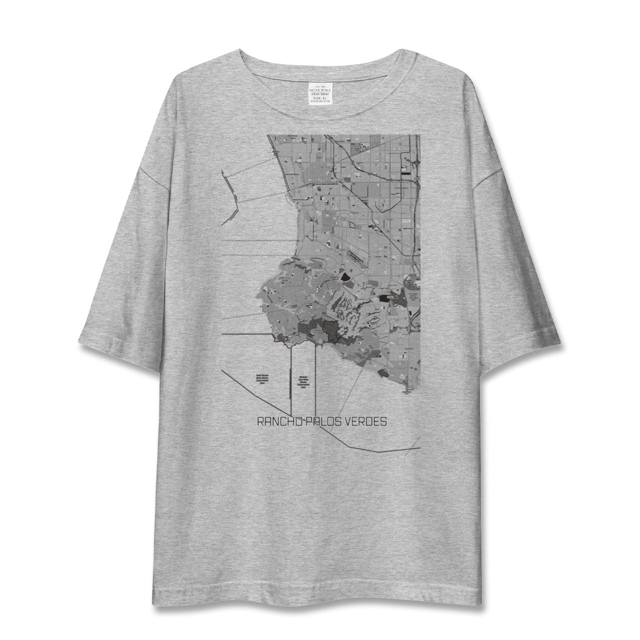 【ランチョ・パロス・ベルデス（アメリカ）】地図柄ビッグシルエットTシャツ