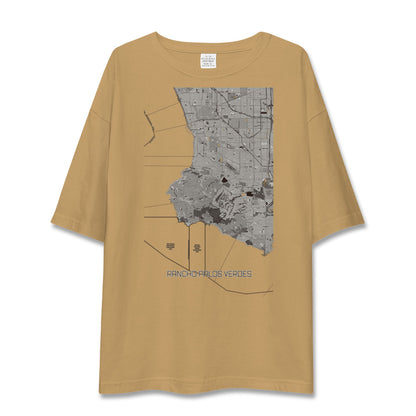 【ランチョ・パロス・ベルデス（アメリカ）】地図柄ビッグシルエットTシャツ