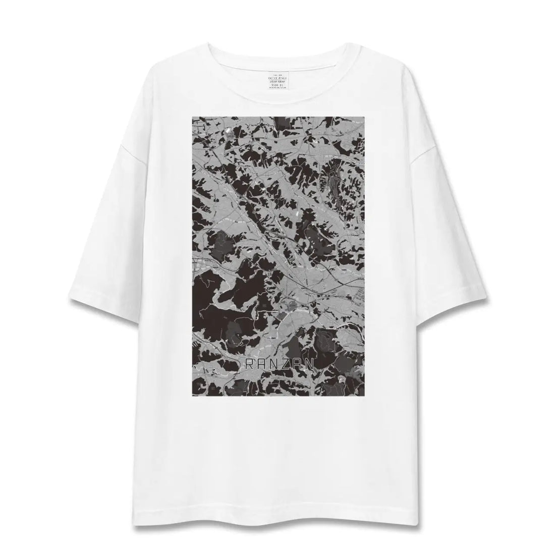 【嵐山(埼玉県)(埼玉県)】地図柄ビッグシルエットTシャツ