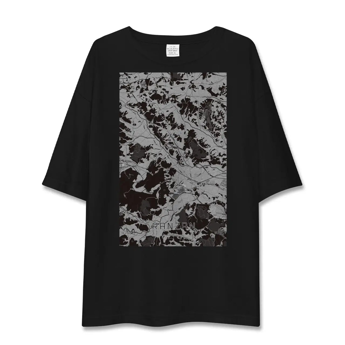 【嵐山(埼玉県)(埼玉県)】地図柄ビッグシルエットTシャツ