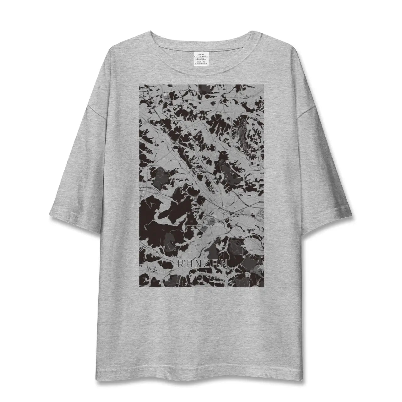 【嵐山（埼玉県）（埼玉県）】地図柄ビッグシルエットTシャツ