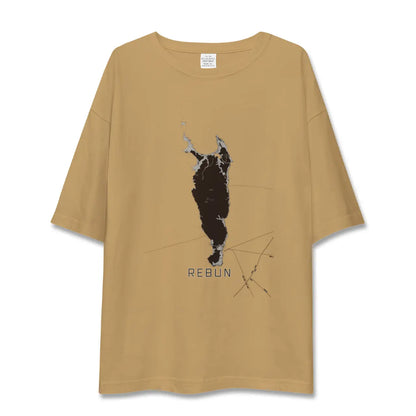 【礼文（北海道）】地図柄ビッグシルエットTシャツ
