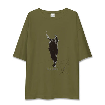 【礼文（北海道）】地図柄ビッグシルエットTシャツ