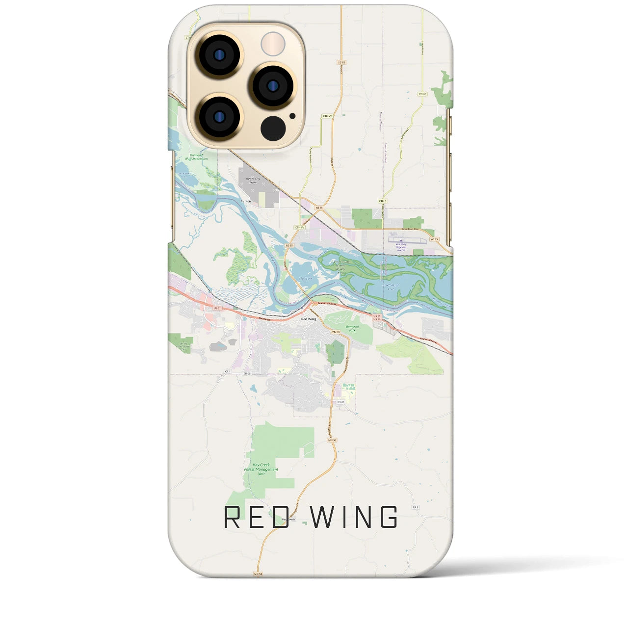 【レッドウイング】地図柄iPhoneケース（バックカバータイプ・ナチュラル）iPhone 12 Pro Max 用