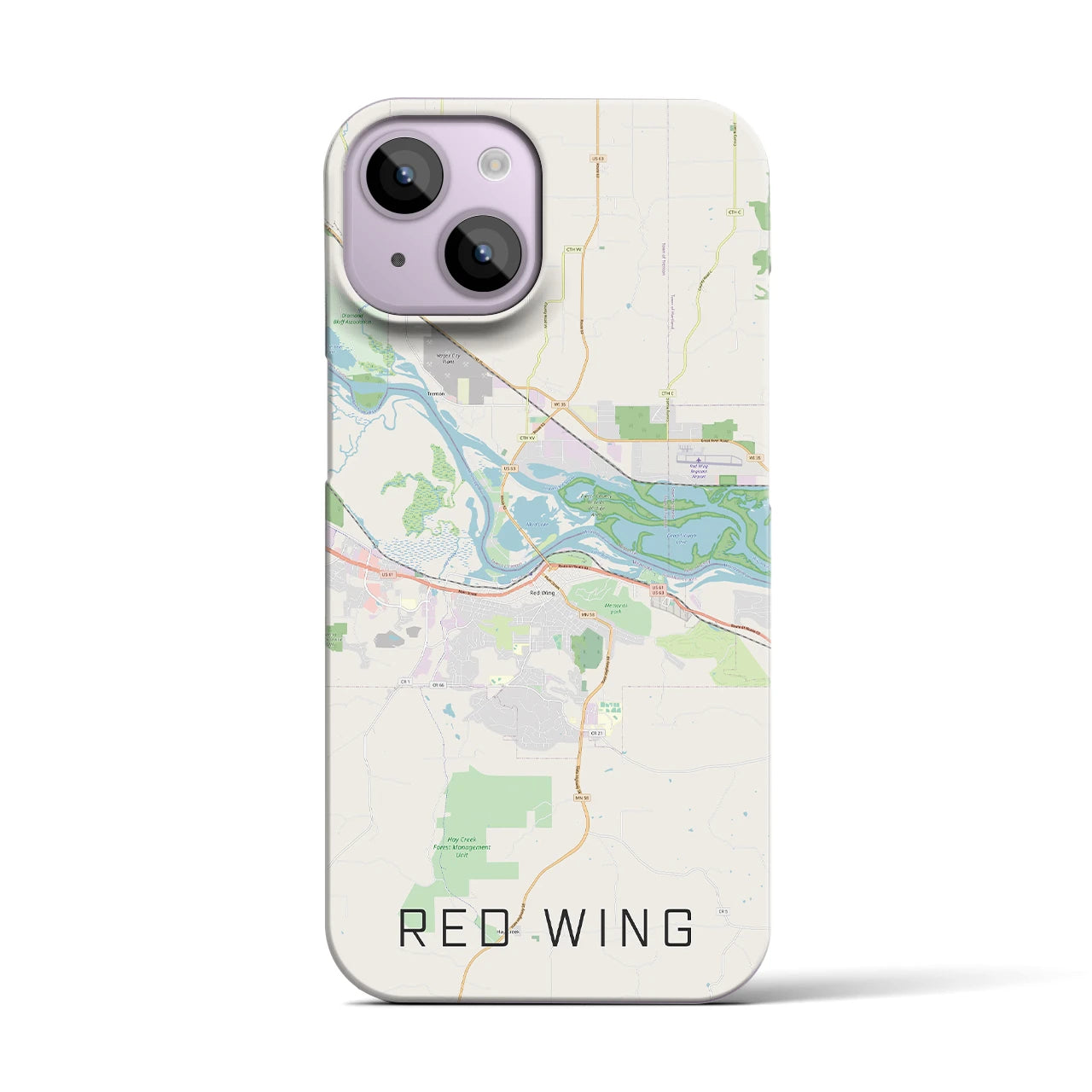 【レッドウイング】地図柄iPhoneケース（バックカバータイプ・ナチュラル）iPhone 14 用