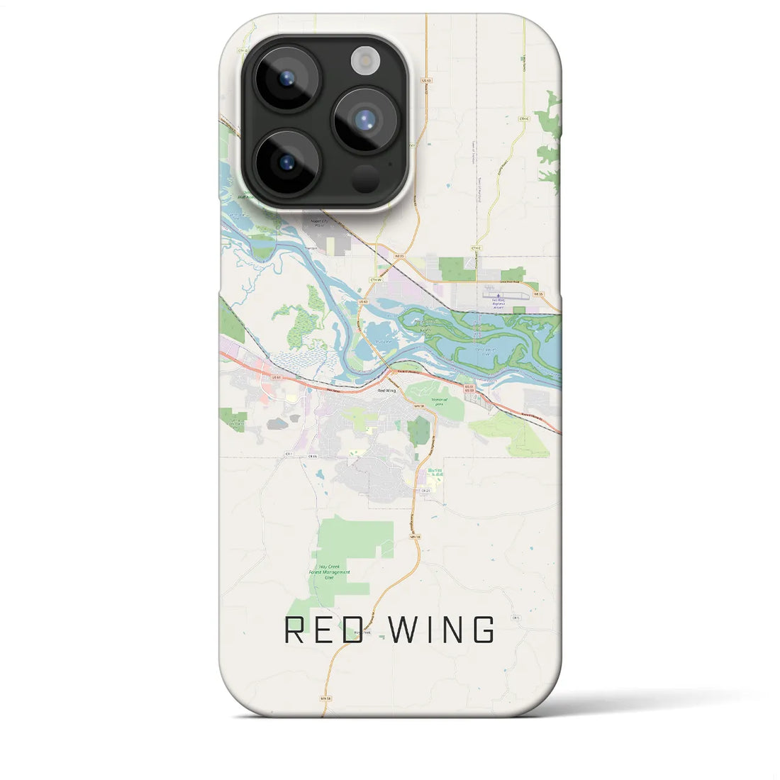 【レッドウイング】地図柄iPhoneケース（バックカバータイプ・ナチュラル）iPhone 15 Pro Max 用