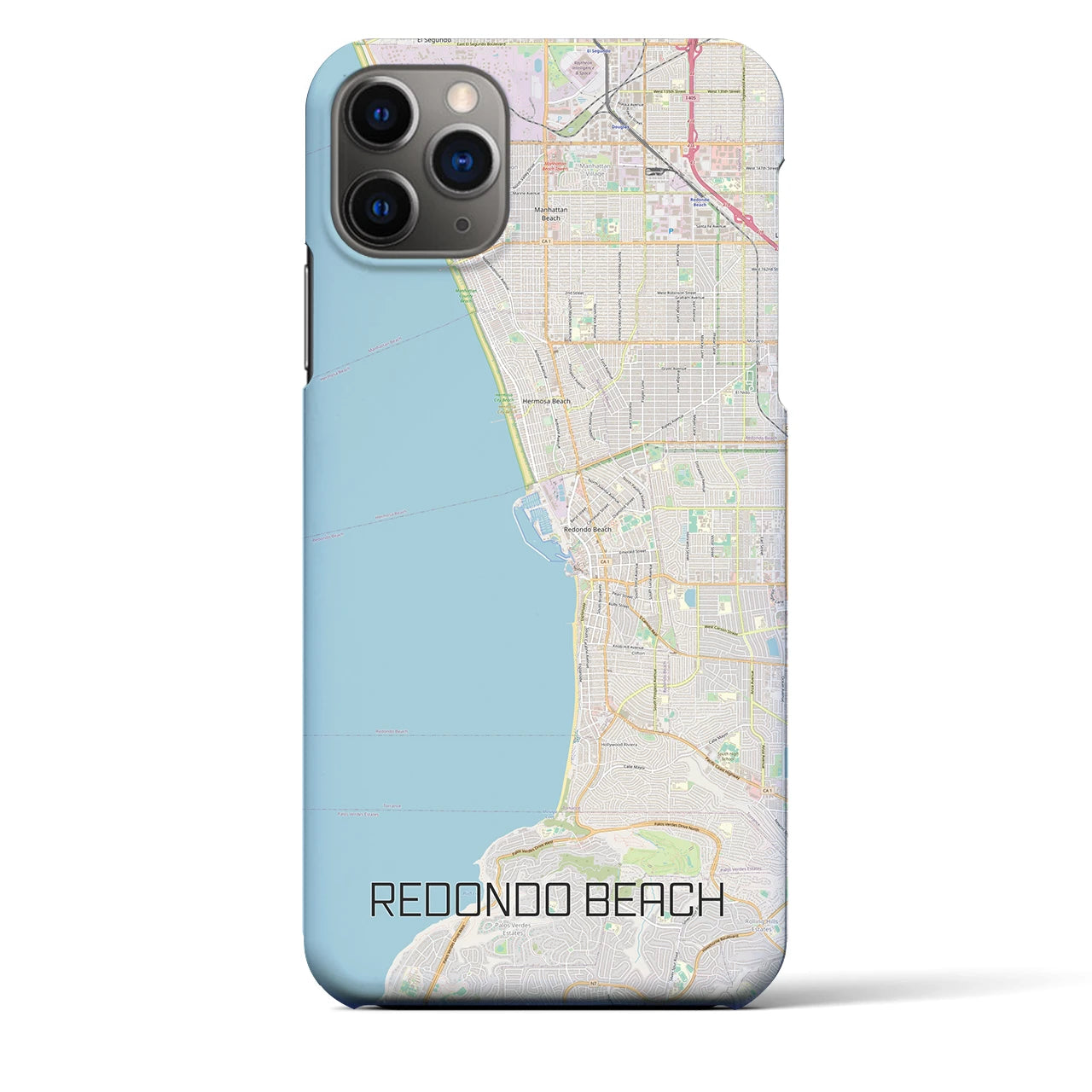 【レドンドビーチ】地図柄iPhoneケース（バックカバータイプ・ナチュラル）iPhone 11 Pro Max 用
