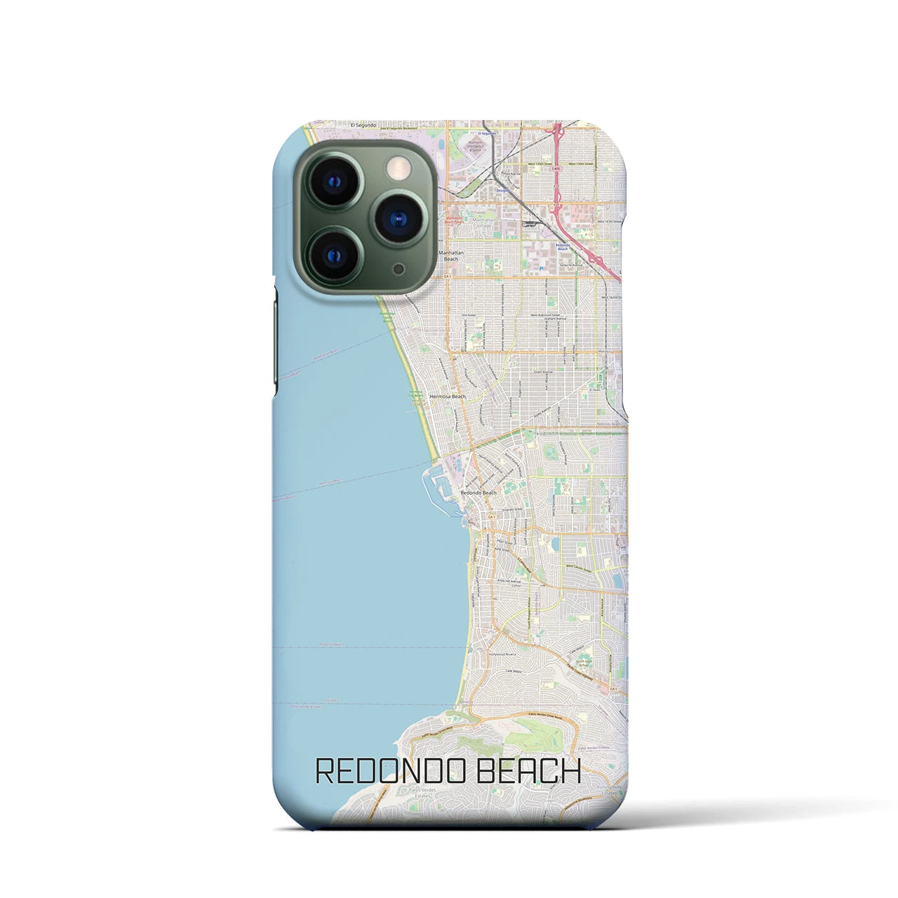 【レドンドビーチ】地図柄iPhoneケース（バックカバータイプ・ナチュラル）iPhone 11 Pro 用