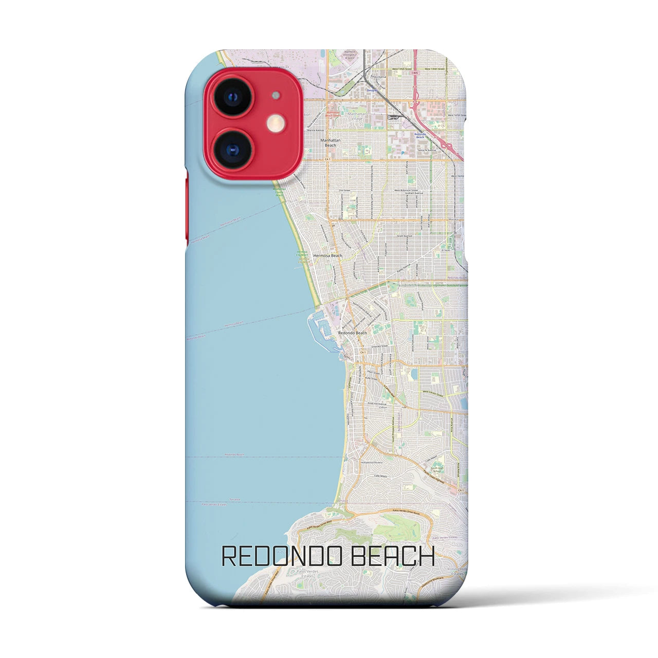 【レドンドビーチ】地図柄iPhoneケース（バックカバータイプ・ナチュラル）iPhone 11 用