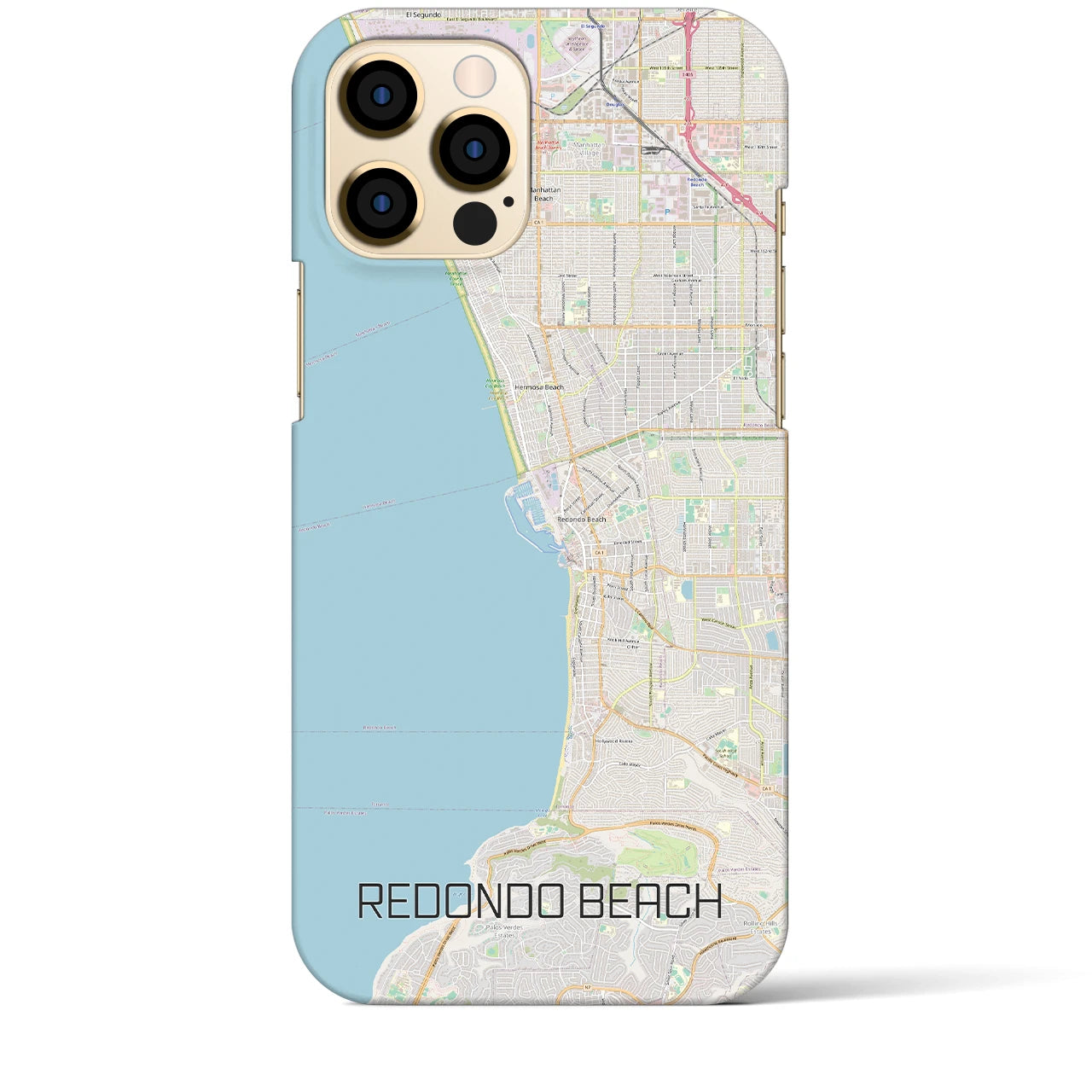【レドンドビーチ】地図柄iPhoneケース（バックカバータイプ・ナチュラル）iPhone 12 Pro Max 用