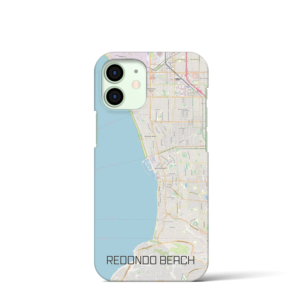 【レドンドビーチ】地図柄iPhoneケース（バックカバータイプ・ナチュラル）iPhone 12 mini 用