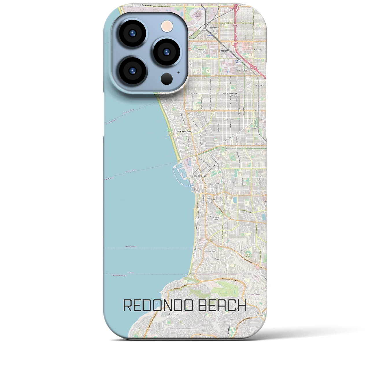 【レドンドビーチ】地図柄iPhoneケース（バックカバータイプ・ナチュラル）iPhone 13 Pro Max 用