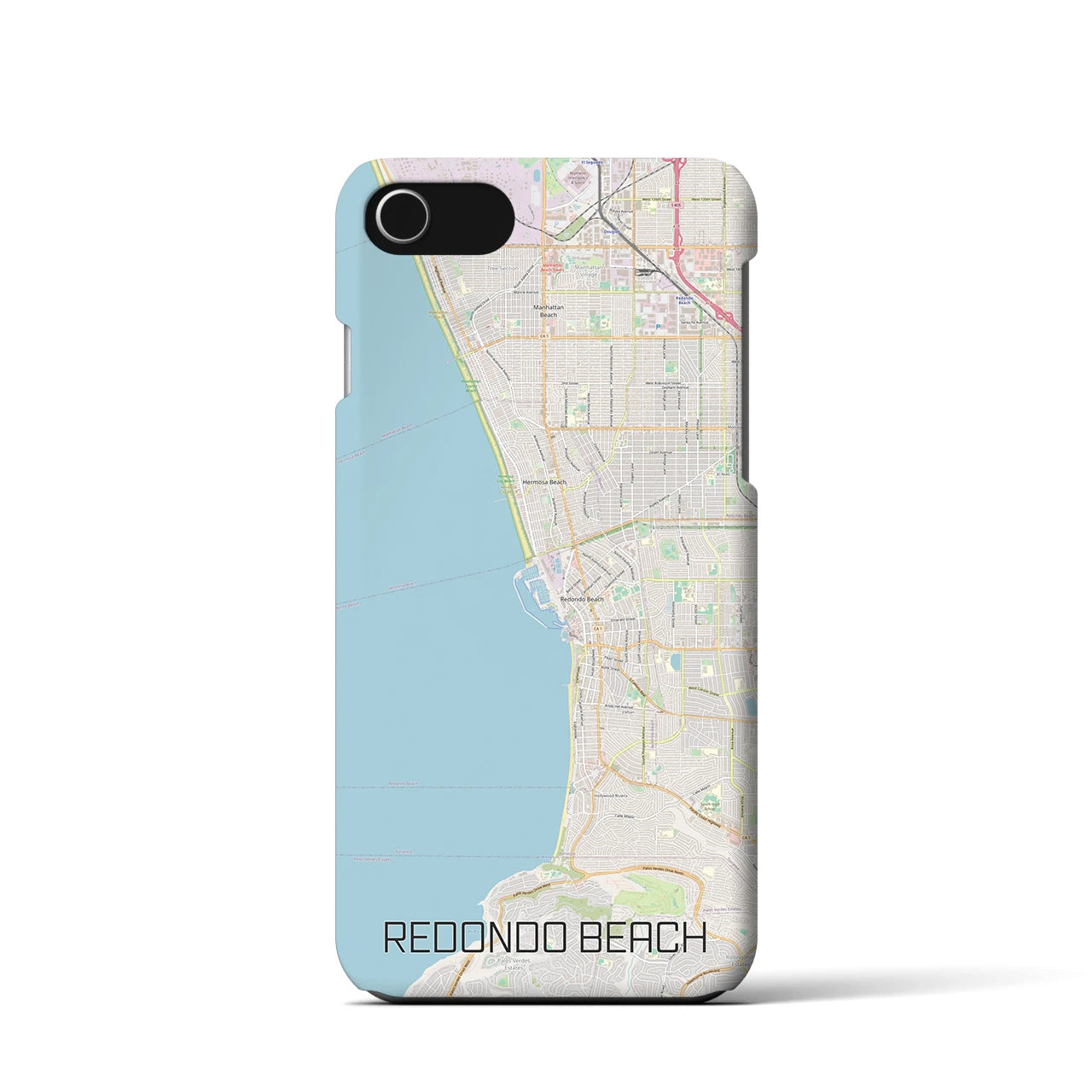【レドンドビーチ】地図柄iPhoneケース（バックカバータイプ・ナチュラル）iPhone SE（第3 / 第2世代） / 8 / 7 / 6s / 6 用