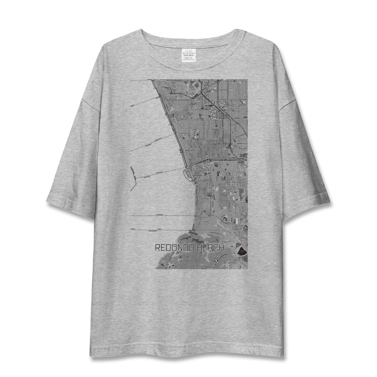 【レドンドビーチ（アメリカ）】地図柄ビッグシルエットTシャツ
