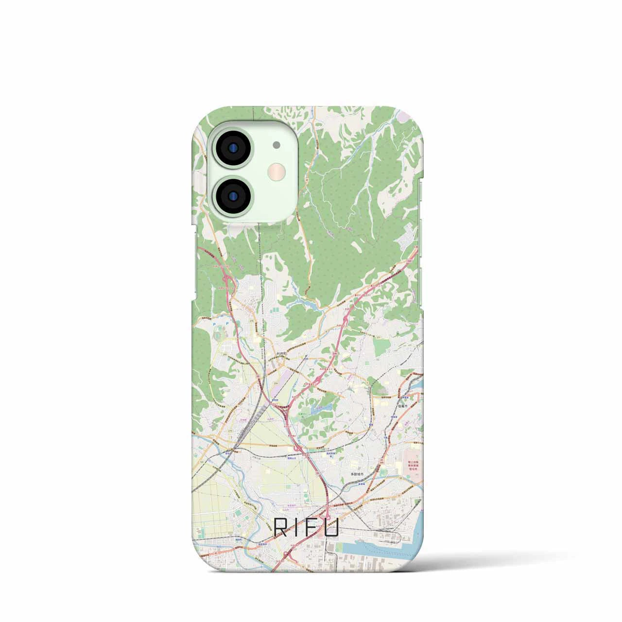 【利府】地図柄iPhoneケース（バックカバータイプ・ナチュラル）iPhone 12 mini 用