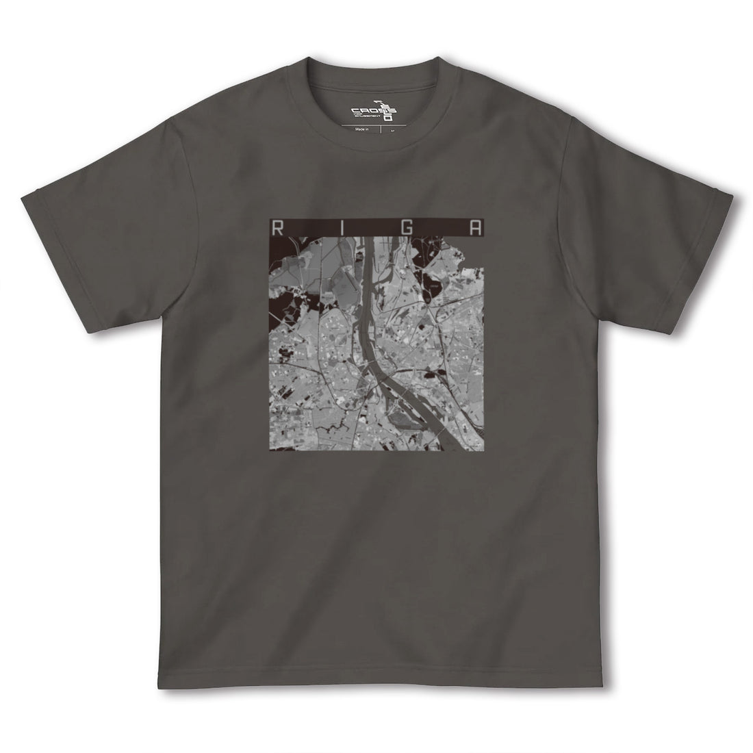 【リガ(ラトビア)】地図柄ヘビーウェイトTシャツ