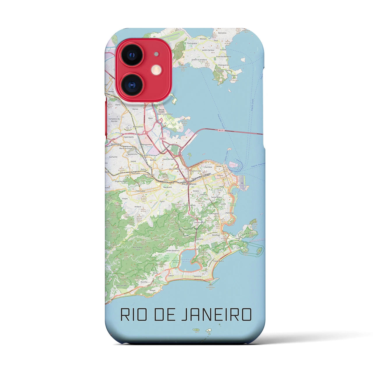 【リオデジャネイロ】地図柄iPhoneケース（バックカバータイプ・ナチュラル）iPhone 11 用