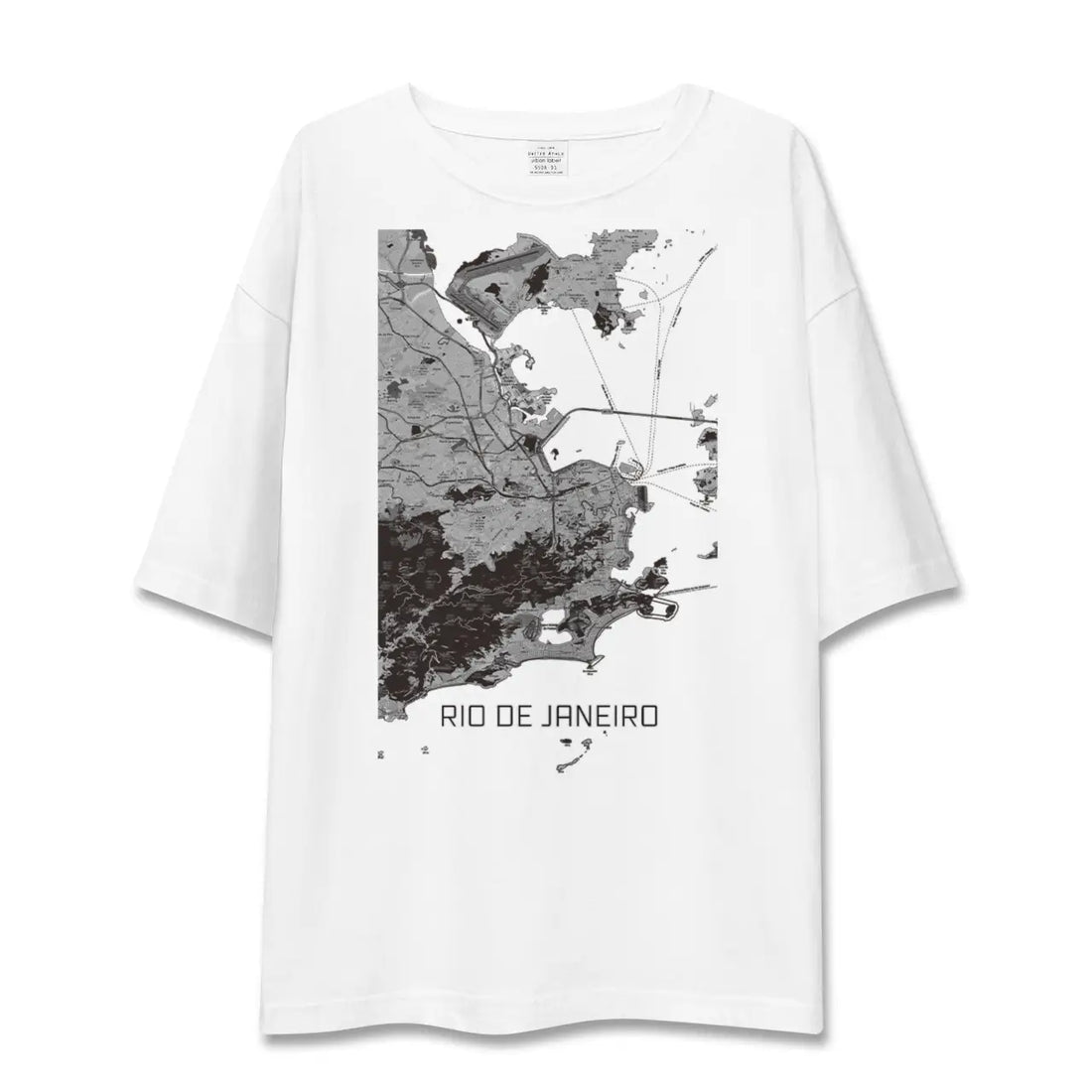 【リオデジャネイロ（ブラジル）】地図柄ビッグシルエットTシャツ