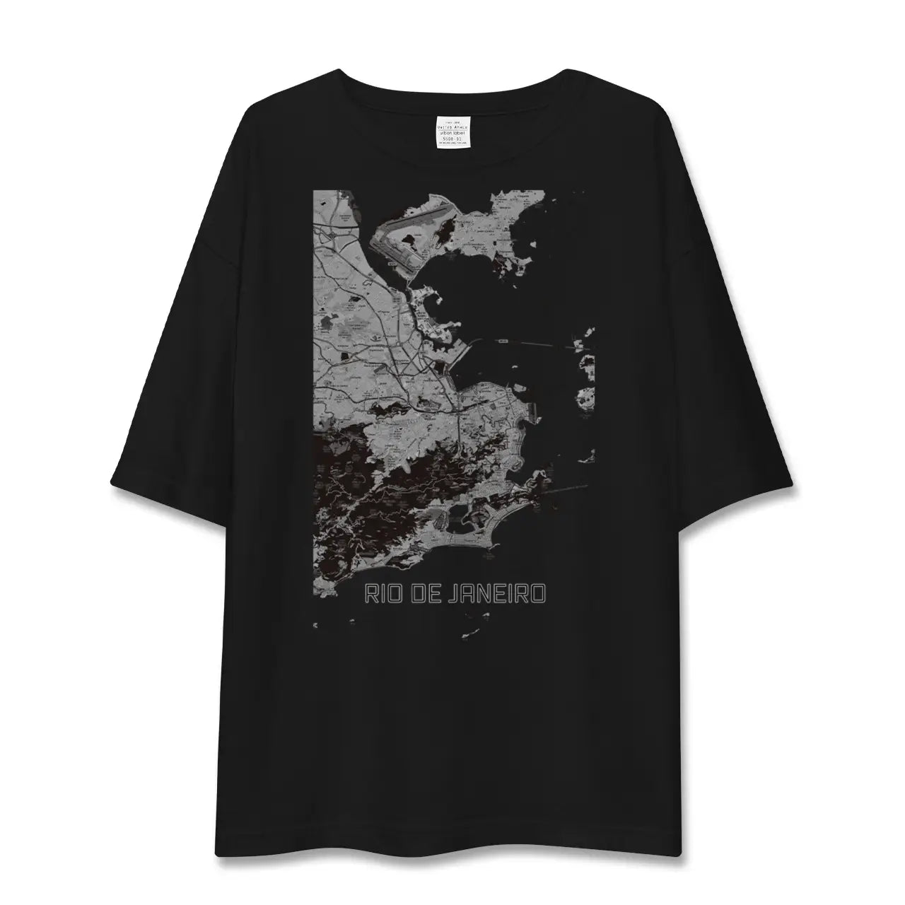 【リオデジャネイロ（ブラジル）】地図柄ビッグシルエットTシャツ